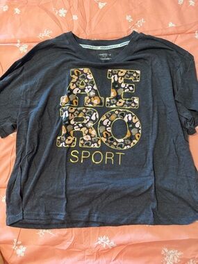 Aéropostale Black 'AERO SPORT' Graphic Tee